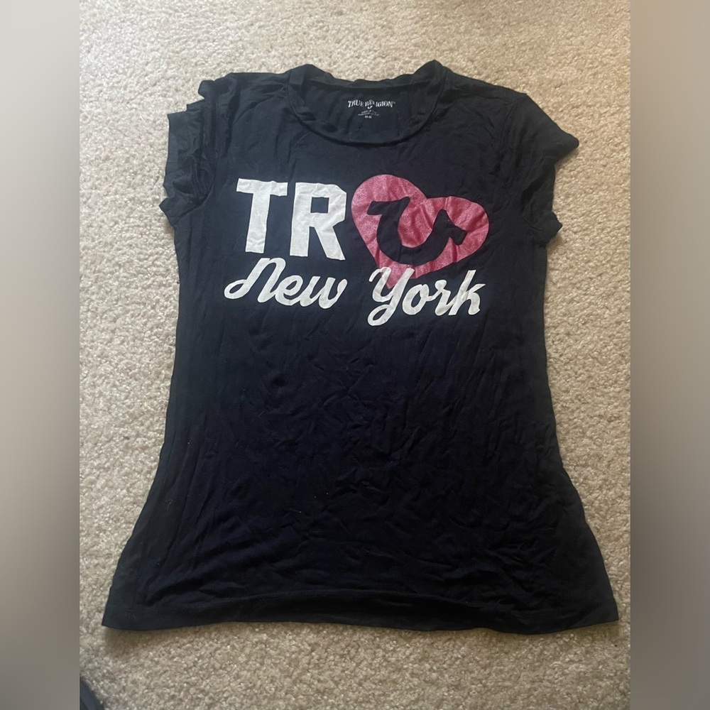 Women’s true religion tshirt medium black